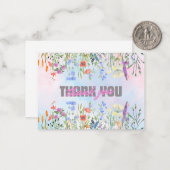 De Correspondance Carte Merci Floral Elegance (Devant/Arrière en situation)