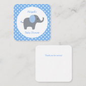 De Correspondance Carte Mini Merci Blue Elephant (Devant / Derrière)
