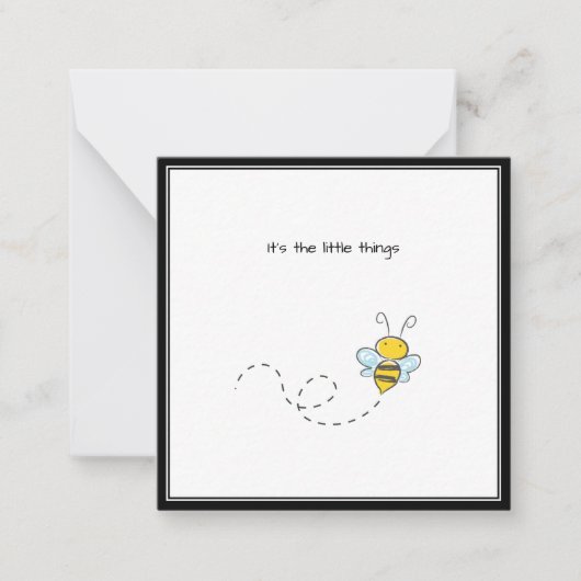 De Correspondance Carte Mini Merci Bumble Bee (Devant)