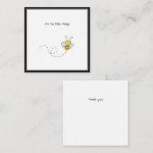 De Correspondance Carte Mini Merci Bumble Bee (Devant / Derrière)