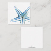 De Correspondance Carte Mini Note Aquarelle Bleue Starfish (Devant / Derrière)