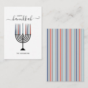 De Correspondance Carte Mini-Note Hanoukka Menorah Holiday