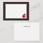 De Correspondance Carte Mini Note Merci Ladybug (Devant / Derrière)
