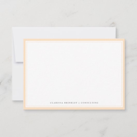 De Correspondance Carte minimale Bisque Flat Note (Devant)