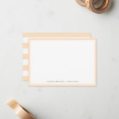 De Correspondance Carte minimale Bisque Flat Note (Devant/Arrière en situation)