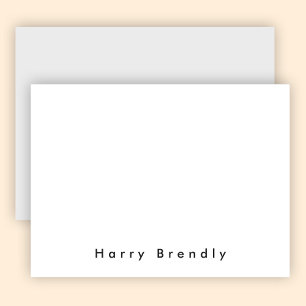De Correspondance Carte minimaliste Noir blanc moderne