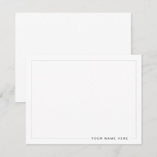 De Correspondance Carte moderne à billets plats personnalisée (Devant / Derrière)