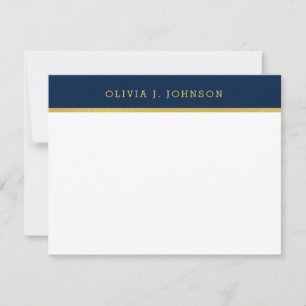 De Correspondance Carte moderne Elegant Marine Gold Flat Note