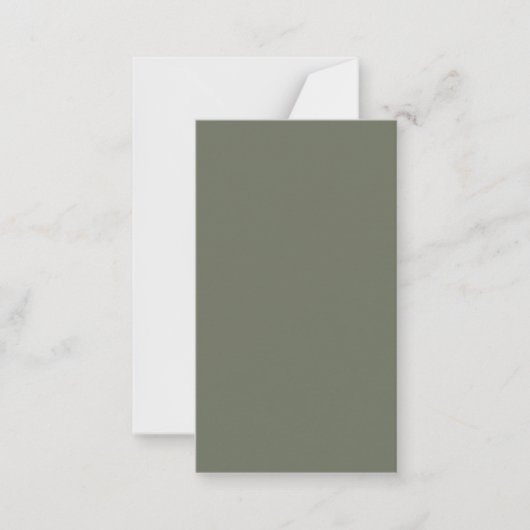 De Correspondance Carte moderne Moss Green Flat Note - Personnalisab (Devant)
