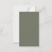 De Correspondance Carte moderne Moss Green Split Flat - Personnalisa (Dos)