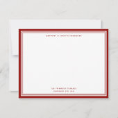 De Correspondance Carte moderne Ruby Rouge Nom et adresse (Devant)