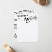 De Correspondance Carte Monogram Chattanooga Toile (Devant/Arrière en situation)