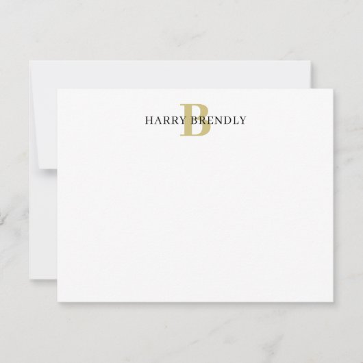 De Correspondance Carte Monogram Elegant Minimal Stylish (Devant)