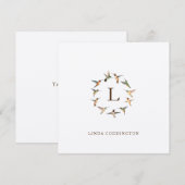 De Correspondance Carte Monogram Humminbird Note (Devant / Derrière)
