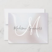 De Correspondance Carte Monogram Iridescente Pearl Shimmer Note (Devant)