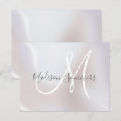 De Correspondance Carte Monogram Iridescente Pearl Shimmer Note (Devant / Derrière)