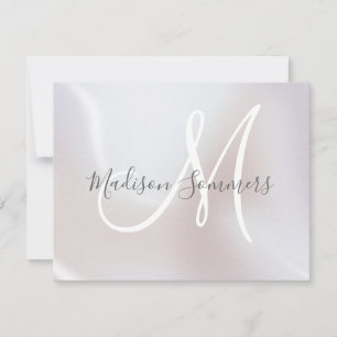 De Correspondance Carte Monogram Iridescente Pearl Shimmer Note