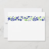 De Correspondance Carte Monogram Navy et Lime Flat Note (Dos)