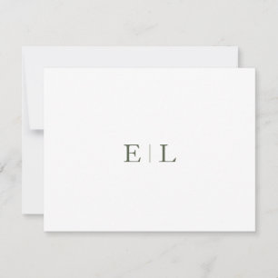 De Correspondance Carte Monogramme Mariage blanc chic