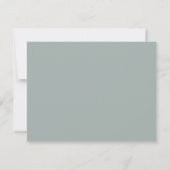 De Correspondance Carte Monogramme moderne image Sage blanc plat (Dos)