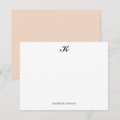 De Correspondance Carte Monogramme professionnelle moderne et élégan (Devant / Derrière)