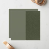 De Correspondance Carte Moss Green Split-Speckle Flat Note (Personna (Devant/Arrière en situation)