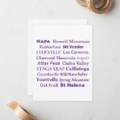 De Correspondance Carte Napa Wines Flat Note (Devant/Arrière en situation)