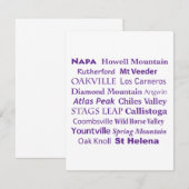 De Correspondance Carte Napa Wines Flat Note (Devant / Derrière)