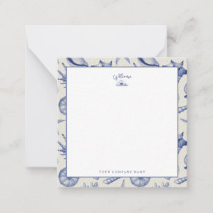 De Correspondance Carte Nautique à thème bleu coquillage personnalis
