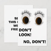 De Correspondance Carte "Ne regardez pas" (Devant / Derrière)