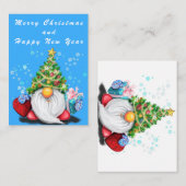 De Correspondance Carte Noël et Nouvel An Gnome (Devant / Derrière)