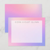 De Correspondance Carte Note Ombre Holographique (Devant / Derrière)