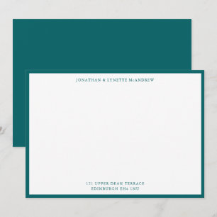 De Correspondance Carte Ocean Green Classic Border Flat Note