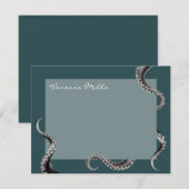 De Correspondance Carte Octopus Turquoise Note (Devant / Derrière)