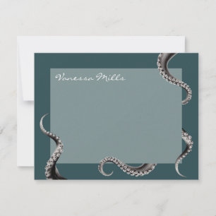 De Correspondance Carte Octopus Turquoise Note