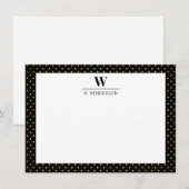 De Correspondance Carte originale Monogramme Faux Gold Note (Devant / Derrière)