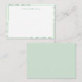 De Correspondance Carte Pastel Green Stripes pour enfants (Devant / Derrière)