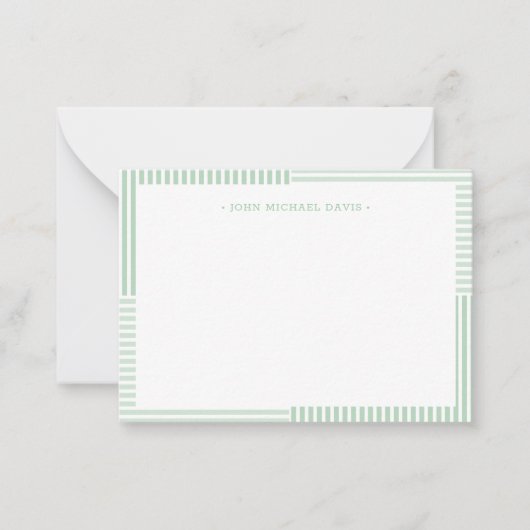 De Correspondance Carte Pastel Green Stripes pour enfants (Devant)