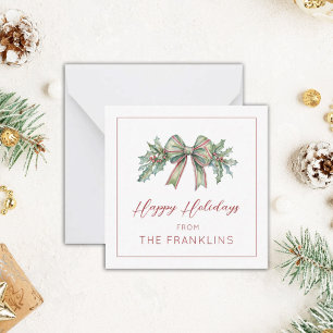 De Correspondance Carte personnalisée pour les fêtes avec feuillage