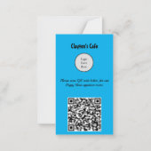 De Correspondance Carte personnalisée QR Code Restaurant Happy Hour (Dos)