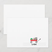 De Correspondance Carte personnalisée Red Wagon Flat Note (Devant / Derrière)
