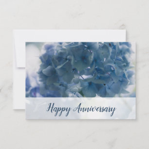De Correspondance Carte photo Blue Hydrangea pour un joyeux annivers