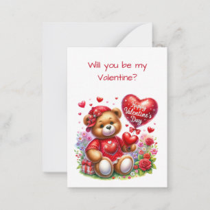 De Correspondance Carte plat Heureuse Sainte-Valentin Teddy Bear