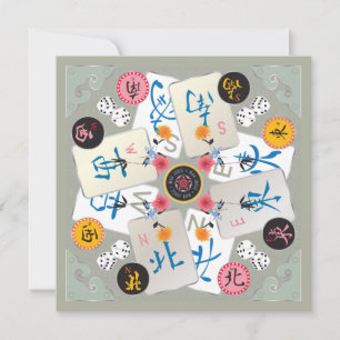 De Correspondance Carte plat Mah Jongg Winds