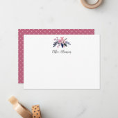 De Correspondance Carte Plat Pink Meadow (Devant/Arrière en situation)