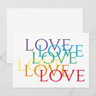 De Correspondance Carte Plat RAINBOW LOVE 4.5x6.25
