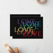 De Correspondance Carte Plat RAINBOW LOVE II 4.5x6.25 (Devant/Arrière en situation)