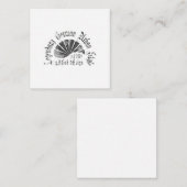 De Correspondance Carte plate 2,5" x 2,5" (Devant / Derrière)