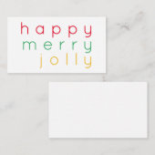 De Correspondance CARTE PLATE 3,5x2 JOYEUSE FÊTE (Devant / Derrière)