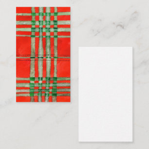 DE CORRESPONDANCE CARTE PLATE 3,5X2 TARTAN SCOTT ROUGE